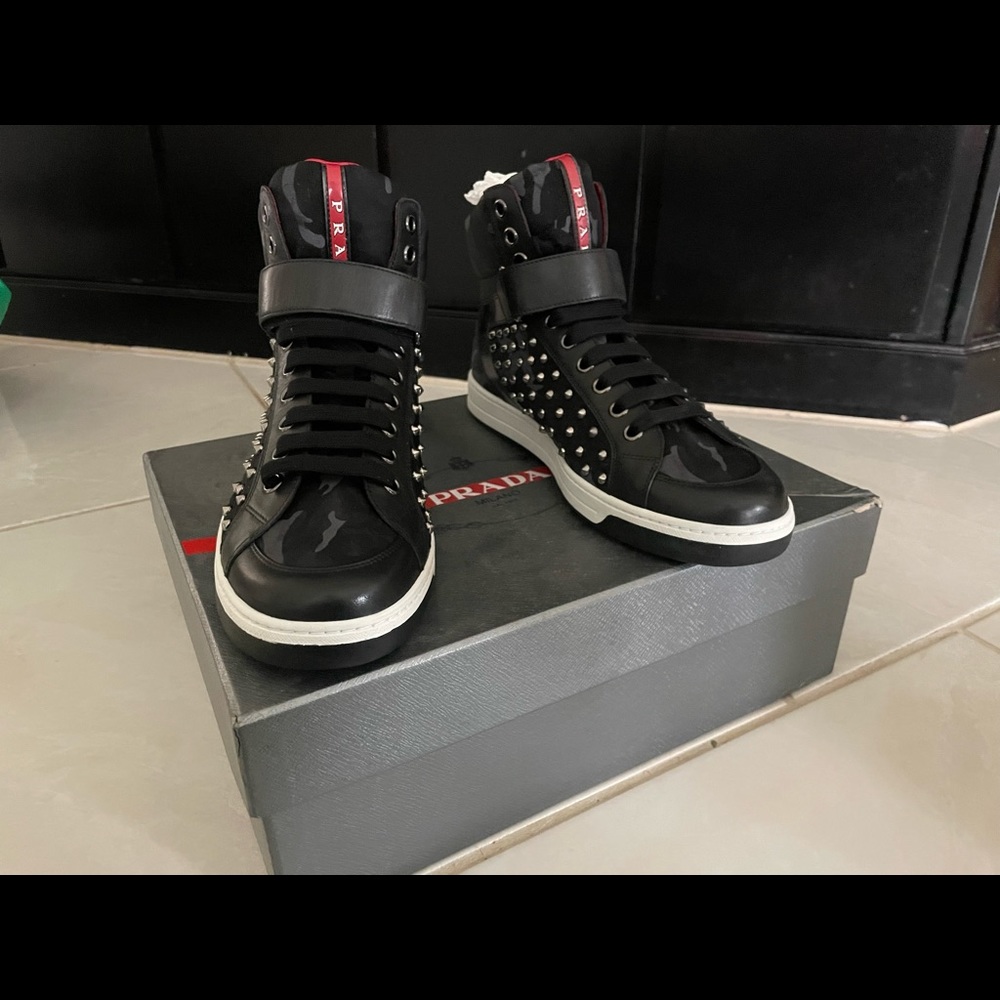 Prada America’s Cup high-top sneakers